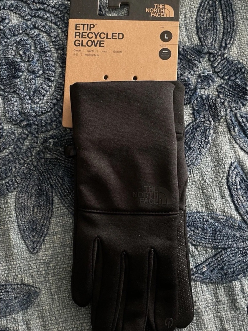 The North Face Etip Recycled Gloves || Women’s L || TNF Black || NWT